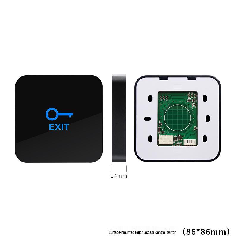Touch Access Switch: Auto-Reset Narrow Door Open Button, 86-Type Surface Mount Panel