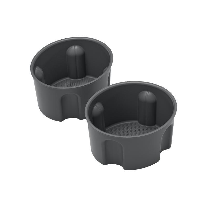 For Tesla Model YL 2025+ Third Row Silicone Water Cup Cover Center Console Water Cup Holder Organizer Storage Box Accessories