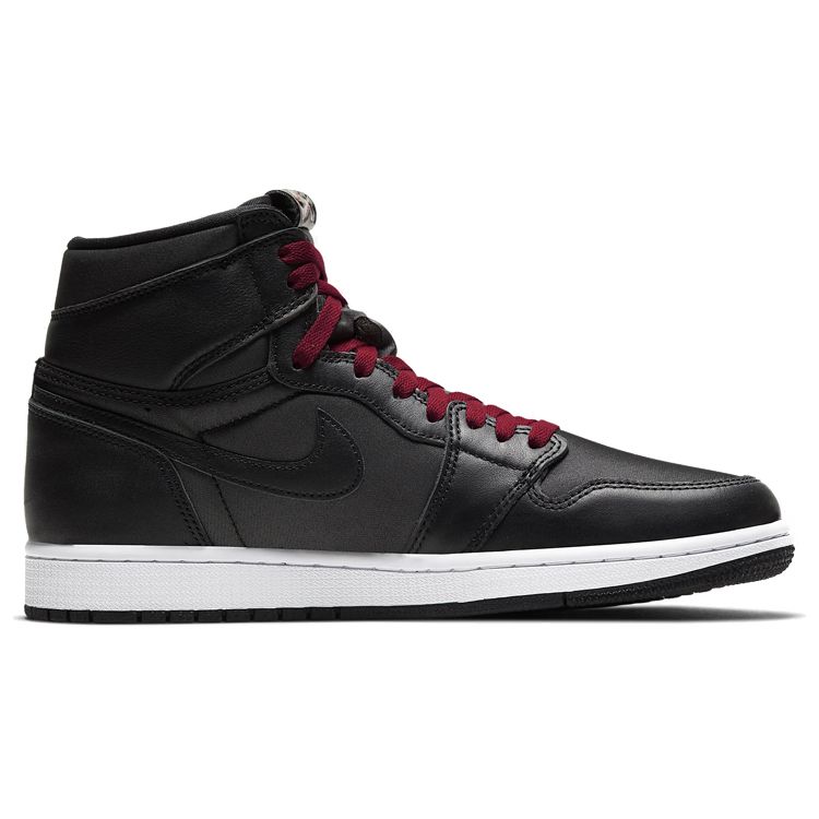 Air Jordan 1 Retro High OG Black Gym Red Unisex Sneakers Metallic-Silver 555088-060