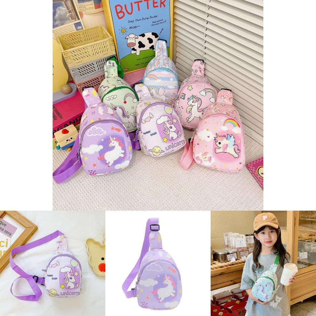 Cartoon Kids Chest Bag With Polyester Material And Breathable Design For Preschool Children