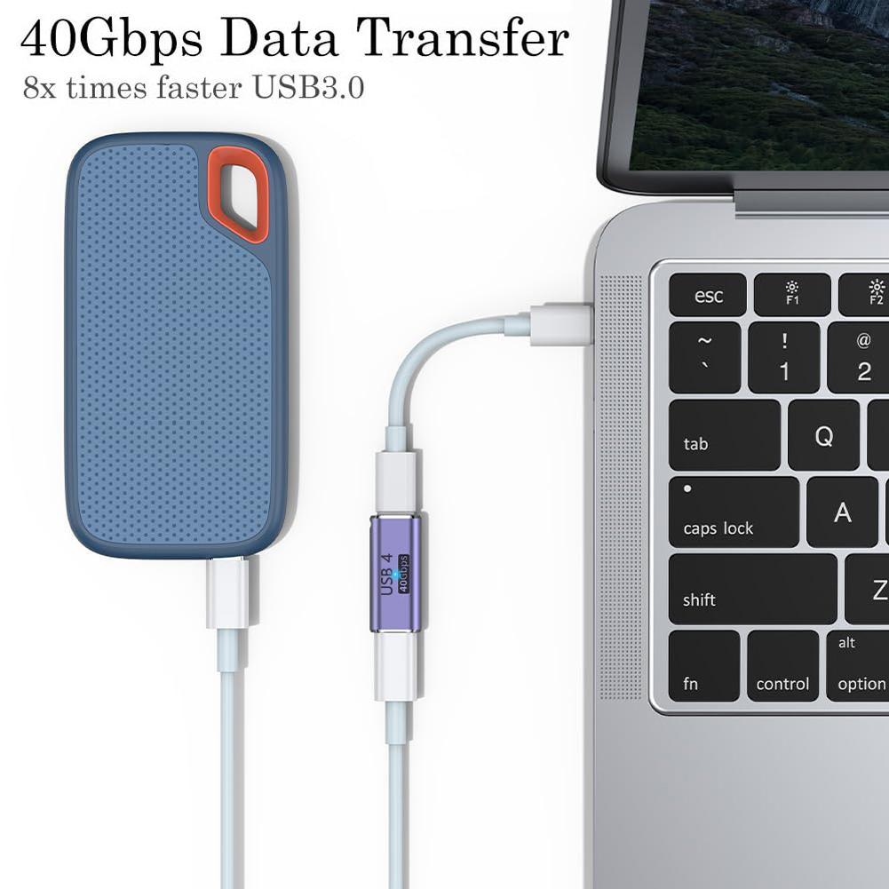 1/2pcs 240W USB C Coupler USB Type C Female to Female Adapter Extender for Thunderbolt 4/3 Support up to 240W Charging 40Gbps
