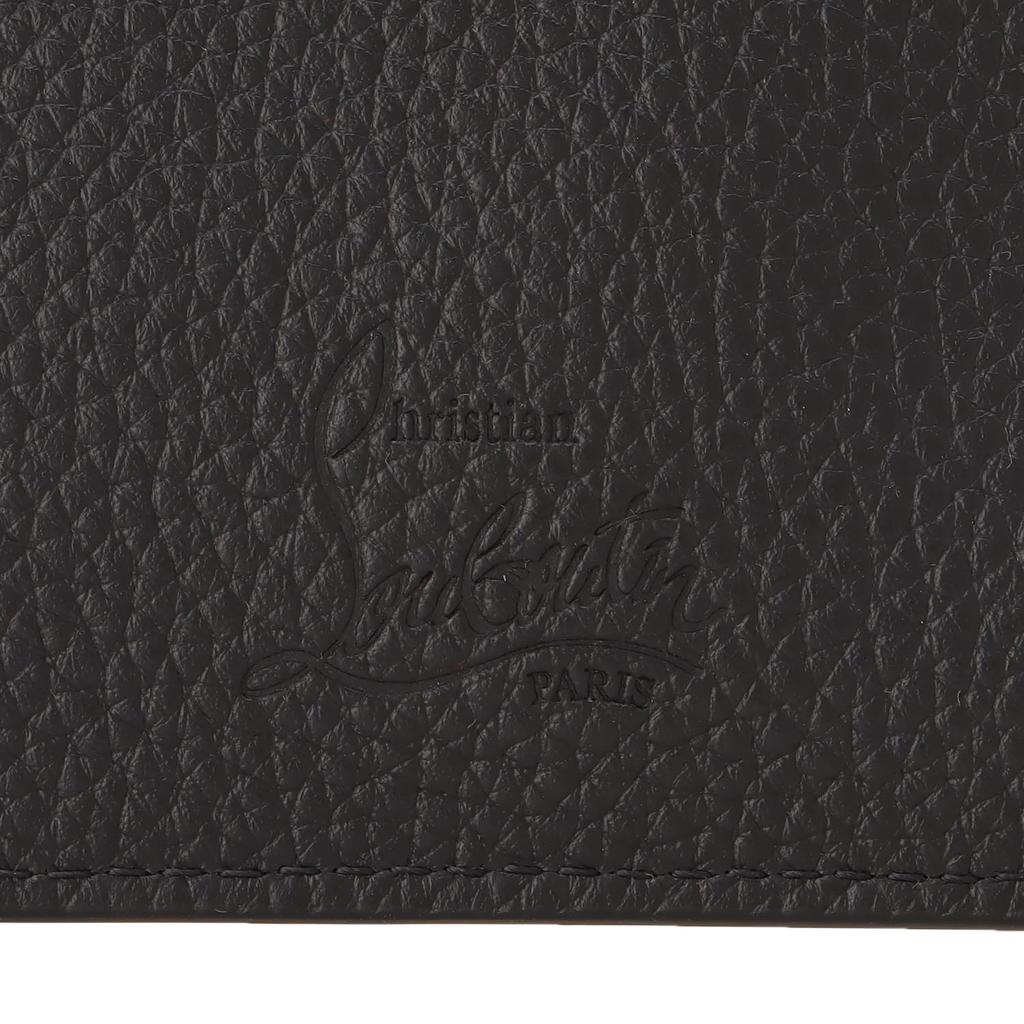 Christian Louboutin Kios Card Holder, Men's, Black Leather, Free Size (1175211)