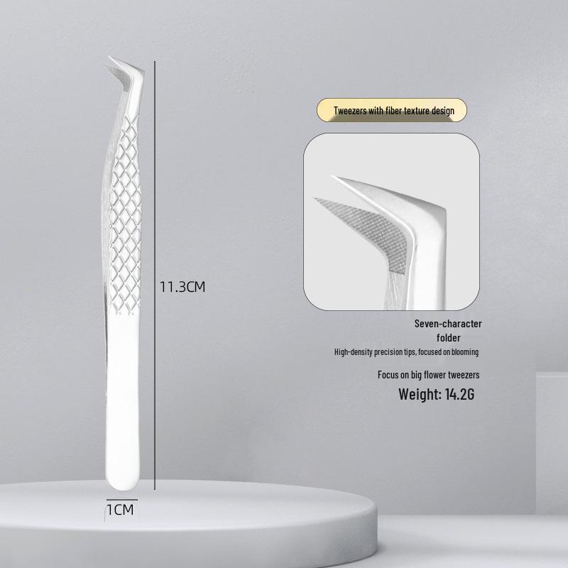 Gold Stainless Steel Precision Eyelash Tweezers for Grafting and Separation