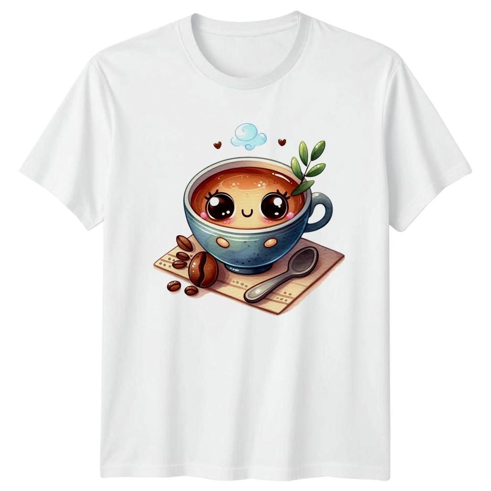 Cute Kawaii Coffee Cup Character TShirt Cute Beverage Coffee Lover Gift S