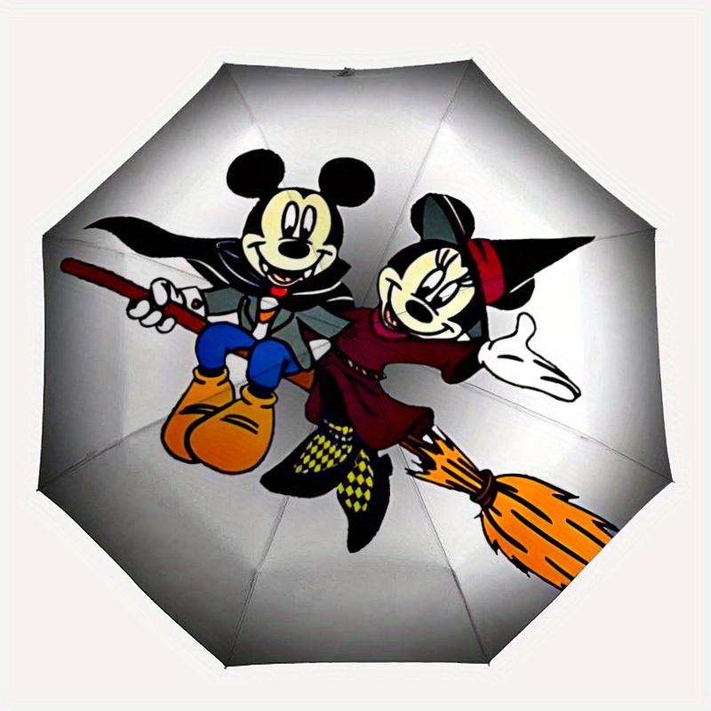 

1pc Mickey, Minnie, Halloween Automatic Umbrella Durable Iron Frame & Plastic Handle, Sturdy Construction, Playful Design yy250821018