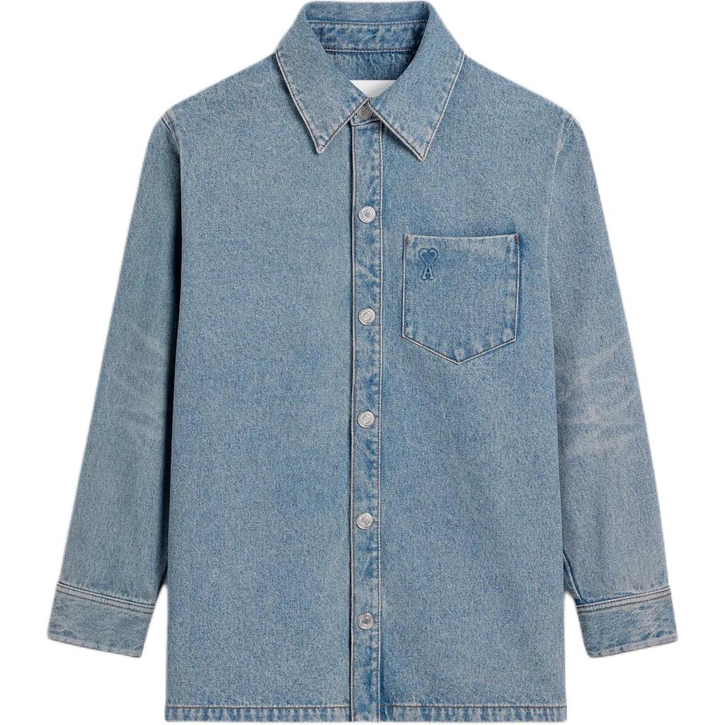 AMIPARIS Jaqueta Jeans Feminina Manga Longa Gola Lapela Cor Sólida Solta Jaquetas Femininas Azul Claro FJK273DE0046480