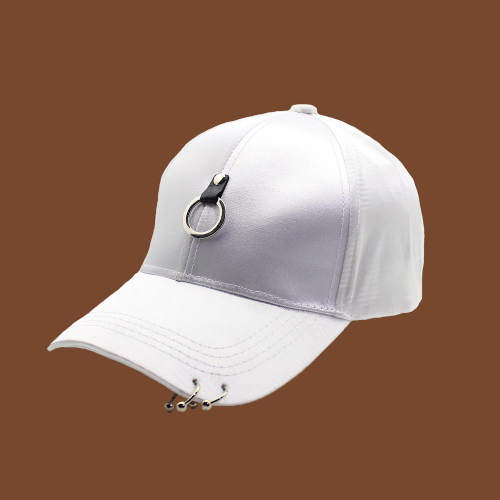 Women Men Hip Hop Kpop Snapback Baseball Cap One Tone With Ring Sport Dancing Travel Lover Dad Hat Caps Streetwear Adjustable Size