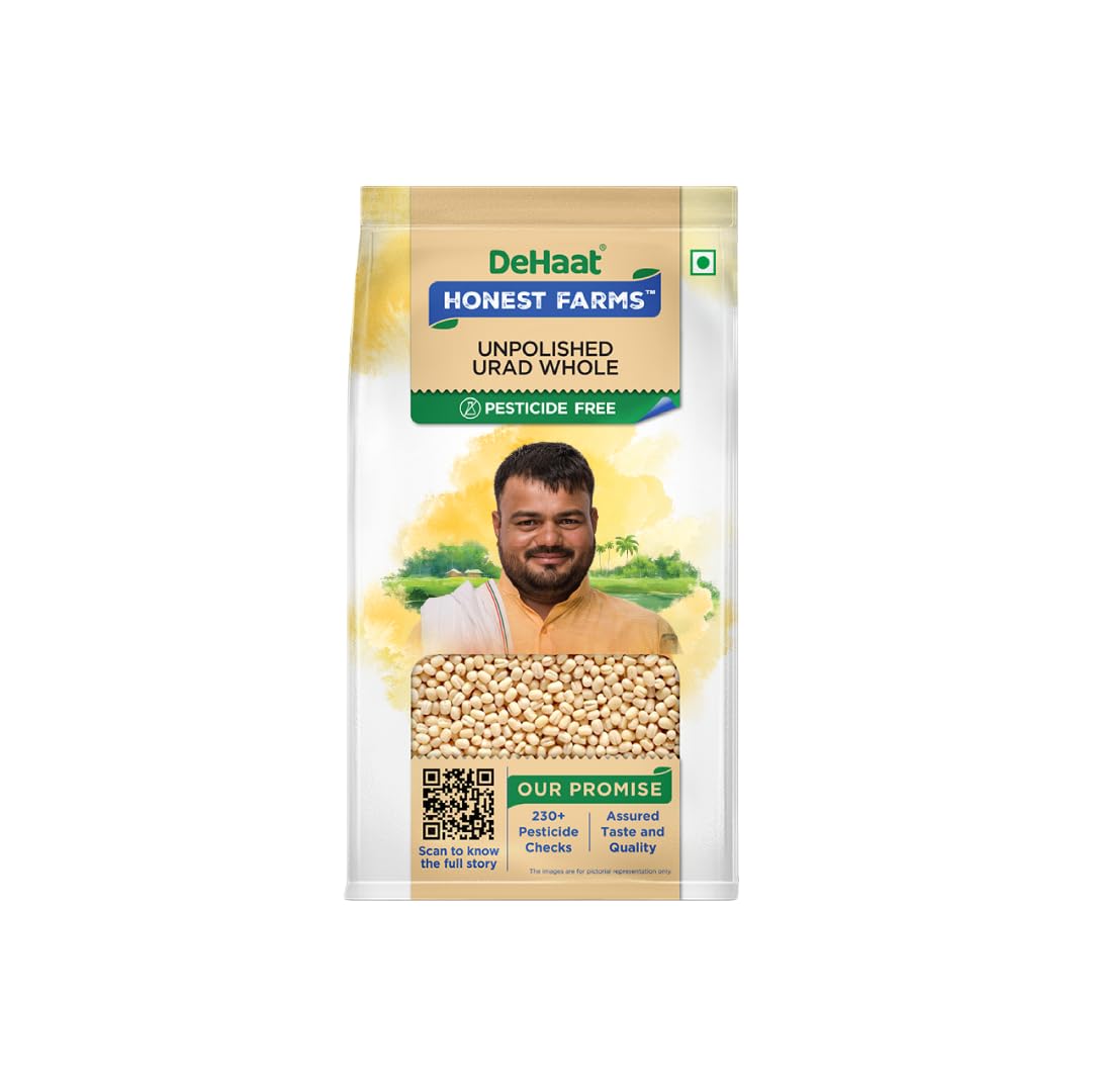 

DeHaat Honest Farms Нешлифованный Урад Целый 1 кг без пестицидов