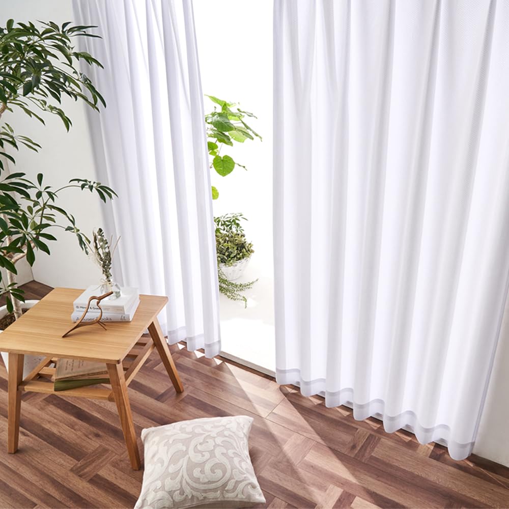 

Кружевной комплект BELLUNA из ткани с УФ-зеркальным покрытием, затемняющий, с эффектом памяти формы, регулируемые солнцезащитные однотонные энергосберегающие шторы шириной 100 см, 2 шт., Япония, утепленные,