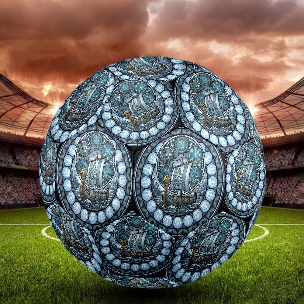 Ship Symbols Round Football Size 5 Adult Ball Suitable for Training Matches and Outdoor Team.
