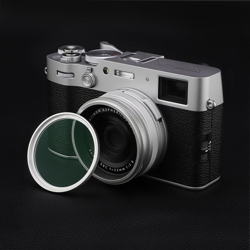 Haoge 49mm MC UV Lens Protection Filter for Fuji X100VI X100f X100V X100S X100T Camera Lens Optical Glass Ultra Thin 18 Layer Coating Silver