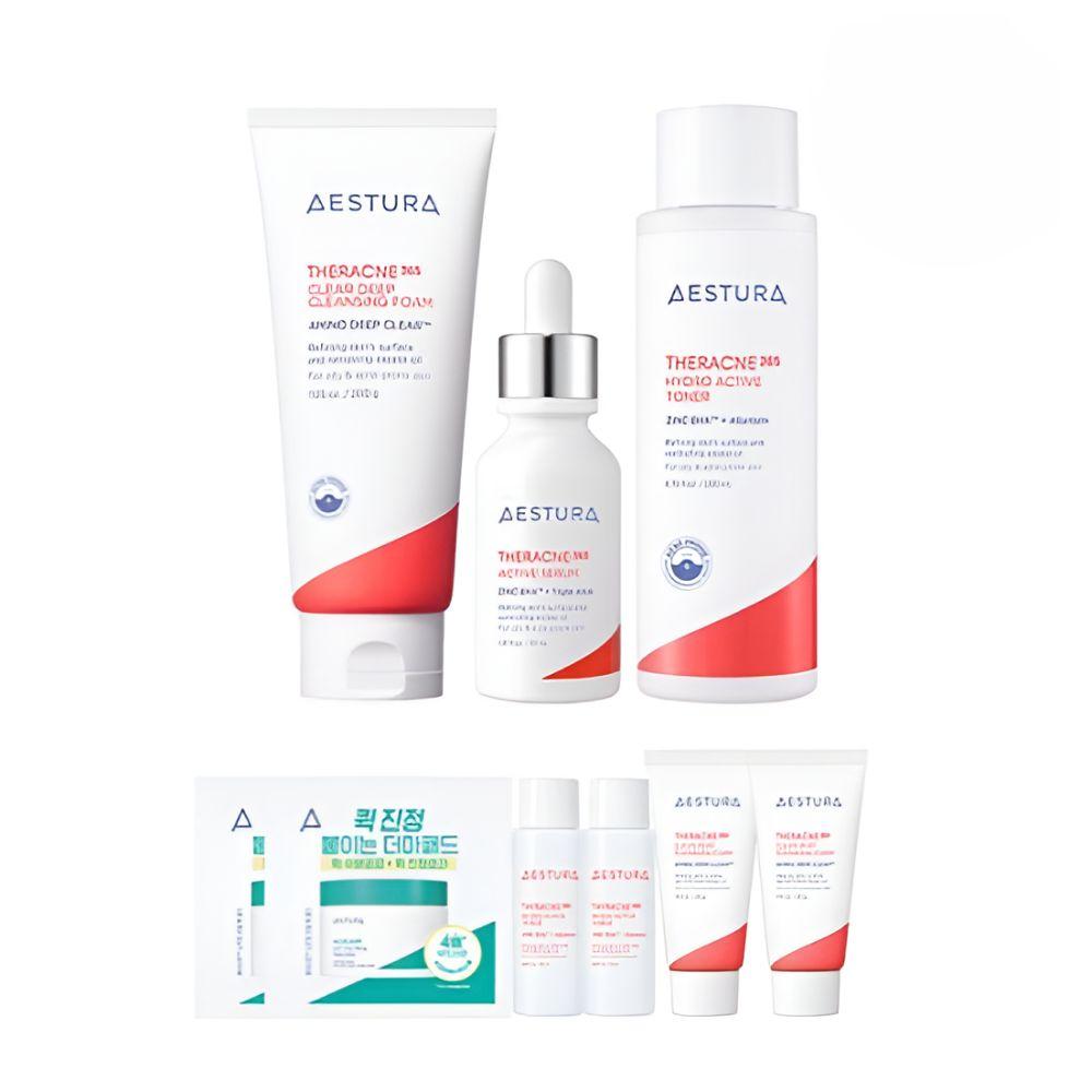 

Aestura Theracne 365 3-Step Acne Care Set (Serum 30ml + Toner 200ml + Foam 200g)