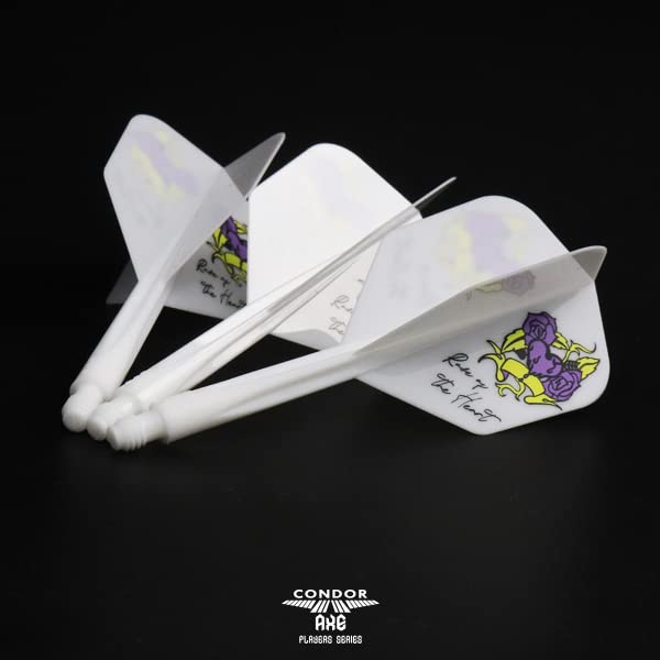 TRiNiDAD CONDOR AXE Rose of the Heart Dart Flights by Natsumi Iwata (Small, White) (Player Model)