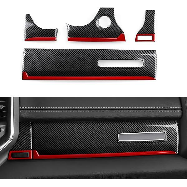 Car Air Vent Outlet Decals For -2025 Dodge Ram 1500 2500 3500 Accessories Carbon Fiber Stickers, Black