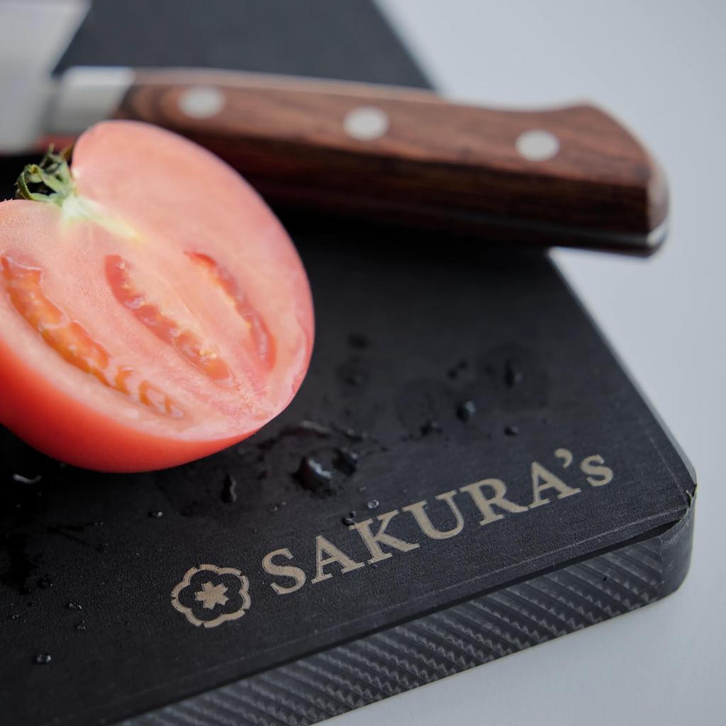 Professional black cushion cutting supervised by made of EVA resin for a comfortable cutting made in Japan x 21 x 2 board, SAKURA's restaurant,