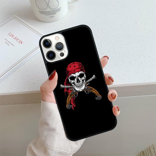 Pirate Skull Cross Bones Phone Case For iPhone 17 Air 14 15 16 16e 13 12 Max Cover For Apple 11 Pro Max Plus Coque