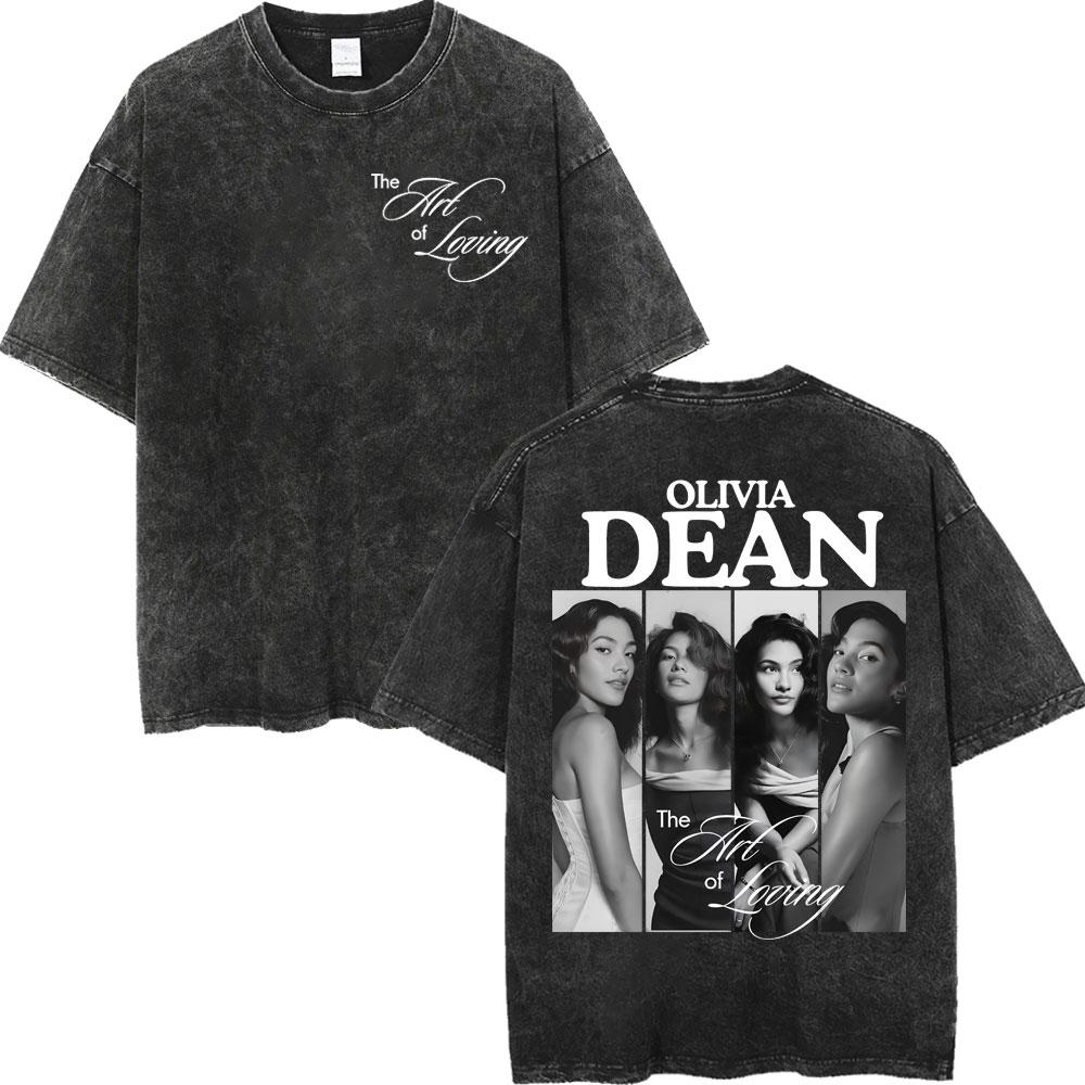 Vintage Washed The Art of Loving Tour Graphic T Shirts High Street Fashion Trend Tshirts Men Women Casual Cotton Tshirt