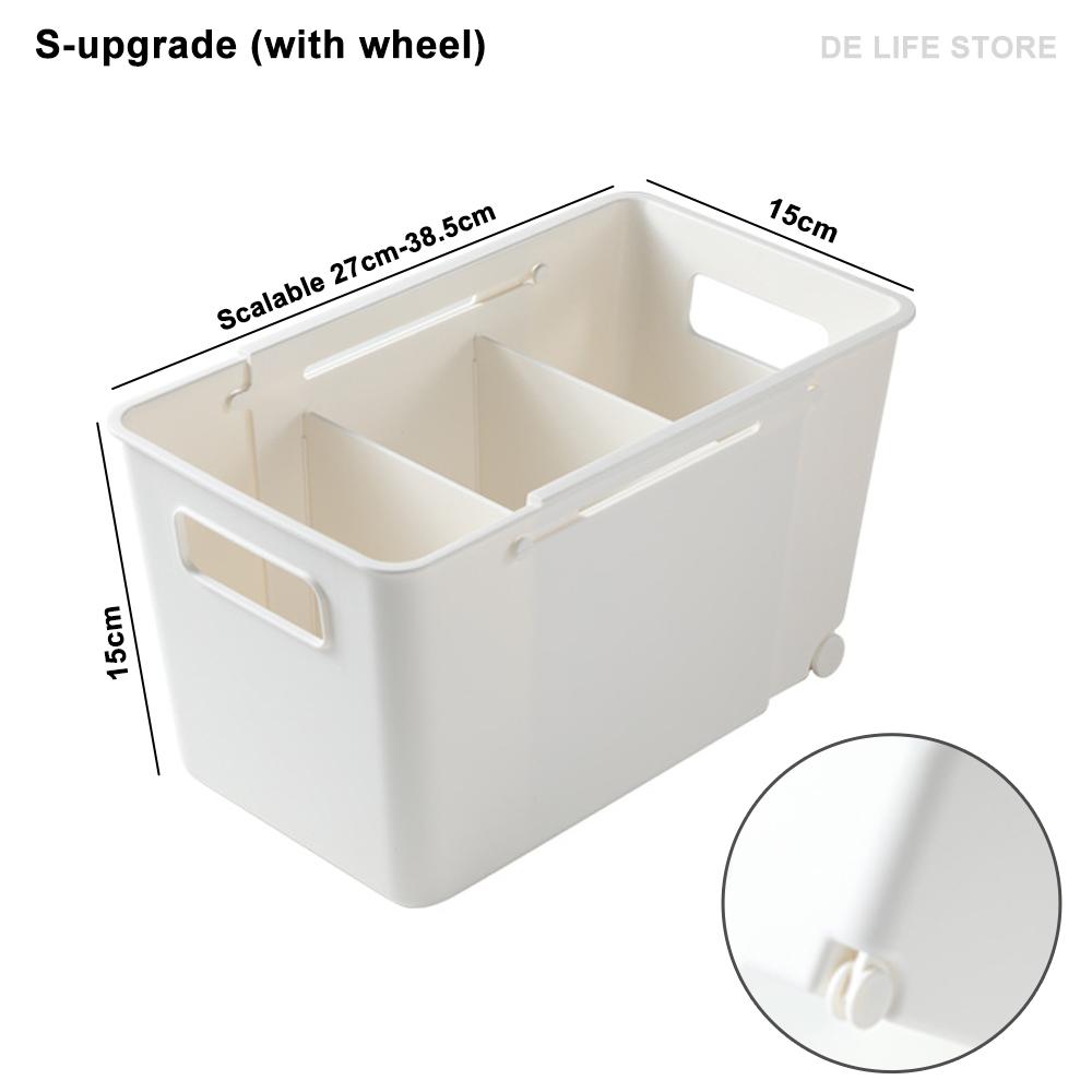 Retractable Drawer Organizer For Desk Length Adjustable Compartment Storage Box Clothes Container Makeup Sorting Storage Box