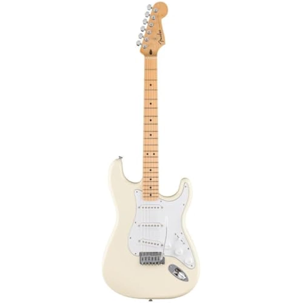 Fender Fender Electric Guitar Standard Stratocaster®, Maple Fingerboard, White Pickguard, Olympic...