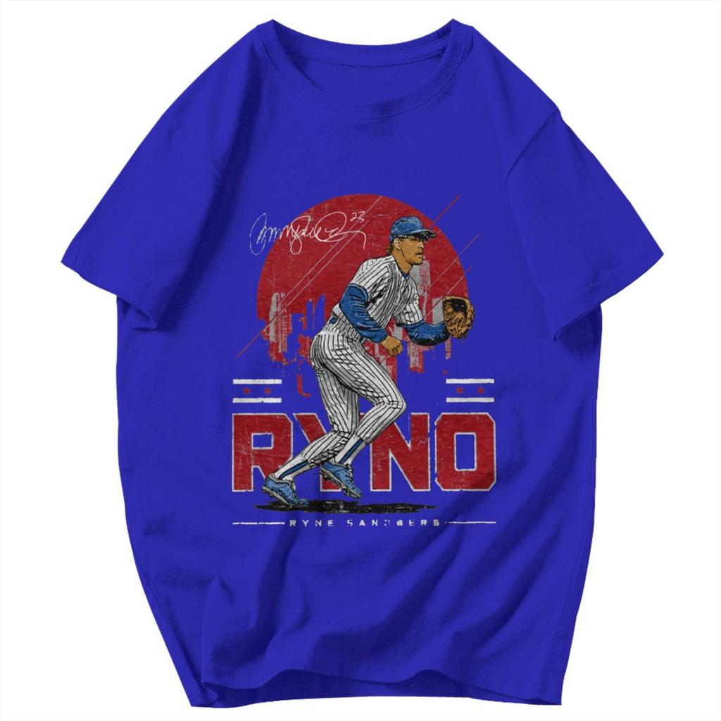 Men T Shirt Ryne Sandberg Skyline Gifts Y2K Graphic Crewneck Unisex Tops T Shirts