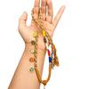 Hand-Woven Wealth God Tibetan Necklace with Thangka Pendant and Rope