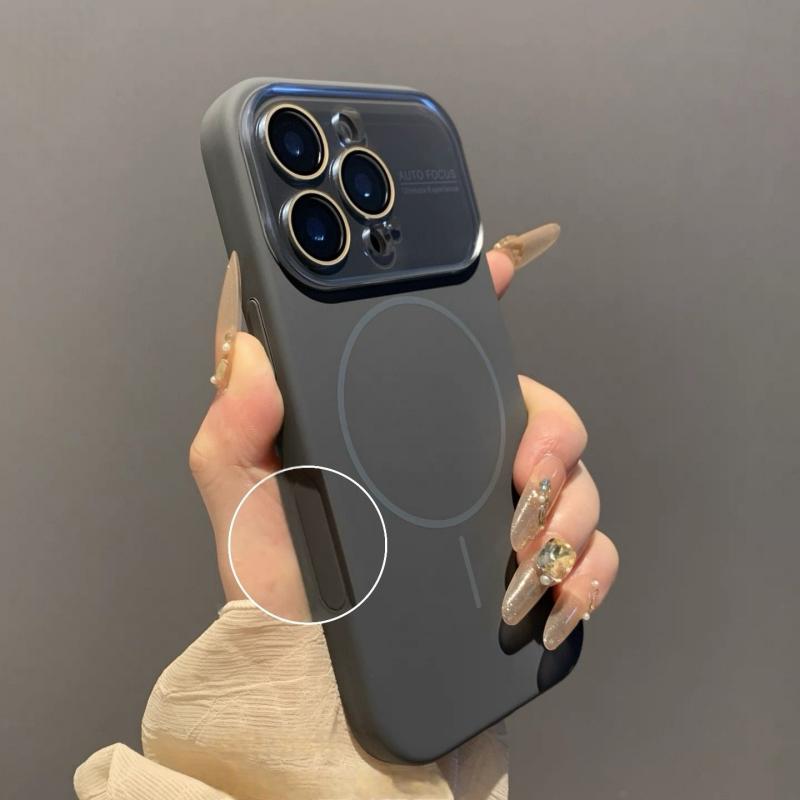 Soft Liquid Silicone Magnetic Case for iPhone 17 Air 16 15 14 13 17 Pro Max Original For Magsafe Glass Lens Protect Cover
