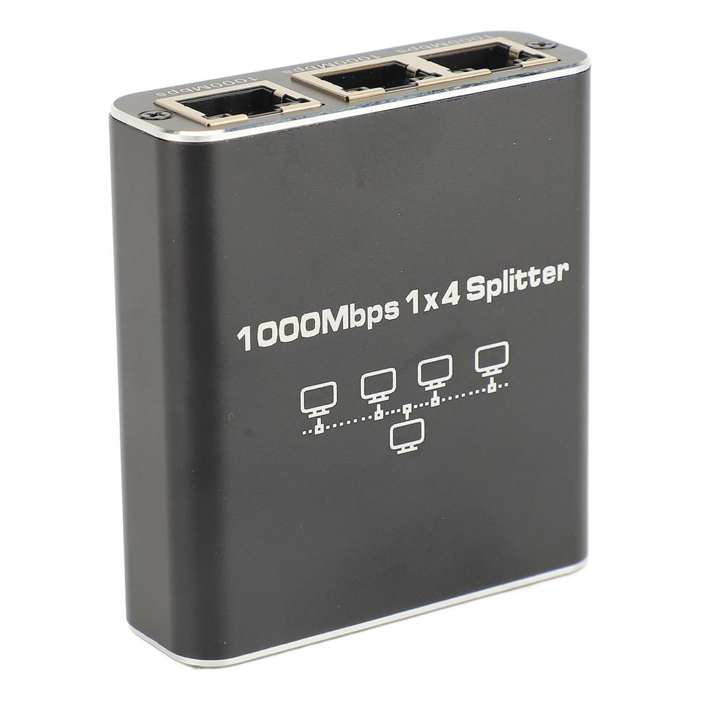 Ethernet Splitter 1 To 4 High Speed 1000Mbps RJ45 Gigabit Ethernet Splitter for Cat5 5e 6 7 8