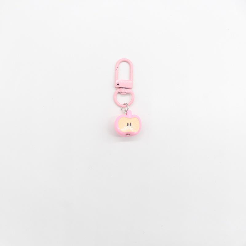 Vibrant 3D Apple Keychain Charm - Cute Gift for Friends