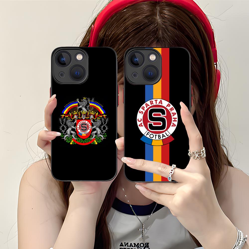FC Sparta Praha Mobile Phone Case for iPhone 16 15 14 13 12 11 X XR XS 8 7 Pro Max Plus Mini Colour Silicone Protective Cover