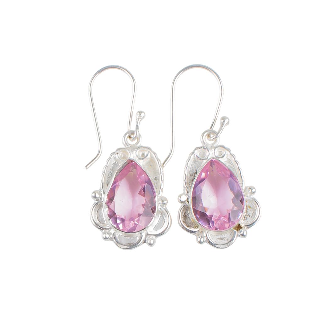 Morganite Gemstone 925 Sterling Silver Fashionable Jewelry Earrings For Mother EE-41-11