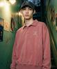 LENGAGEMENT Agir Salt-Washed Crop Polo Sweatshirt (Indian Pink)