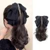 Tassel Bow Wig Ponytail Claw Clip Temperament Slightly Curly Hair Natural Heat-Resistant Hair Accessories
