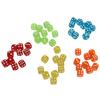 50Pcs 6 Sided Game Dice Set Round Corner Translucent Dice for Board Games Math Games