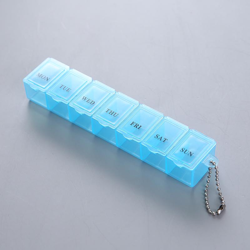 Compact 7-Day Moisture-Proof Transparent Pill Organizer
