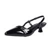 Pointed Toe Buckle Strap Ladies Sandals Solid Shallow Fashion Sexy Party Slingbacks 2025 Summer High Heeled Shoes Woman