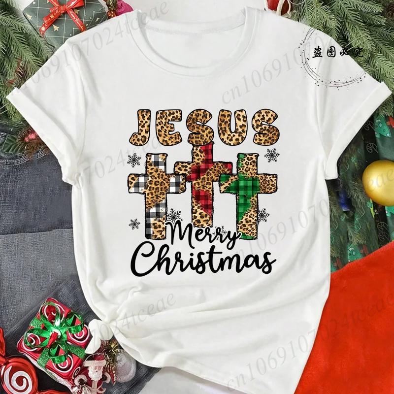 Merry Christmas Reindeer Print TShirts for Women Casual Short Sleeve Tee Shirts Fashion TShirts Womens Christmas Party Tops