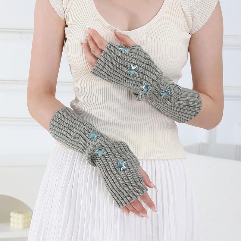 1Pair Women Winter Warm Y2K Outdoor Activities Cycling Riding Arm Cover