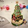 360pcs Rotating Christmas Tree Music Box Building Toys Building Block Creative Assemble Melodies Paradise Choice Holidays Gifts