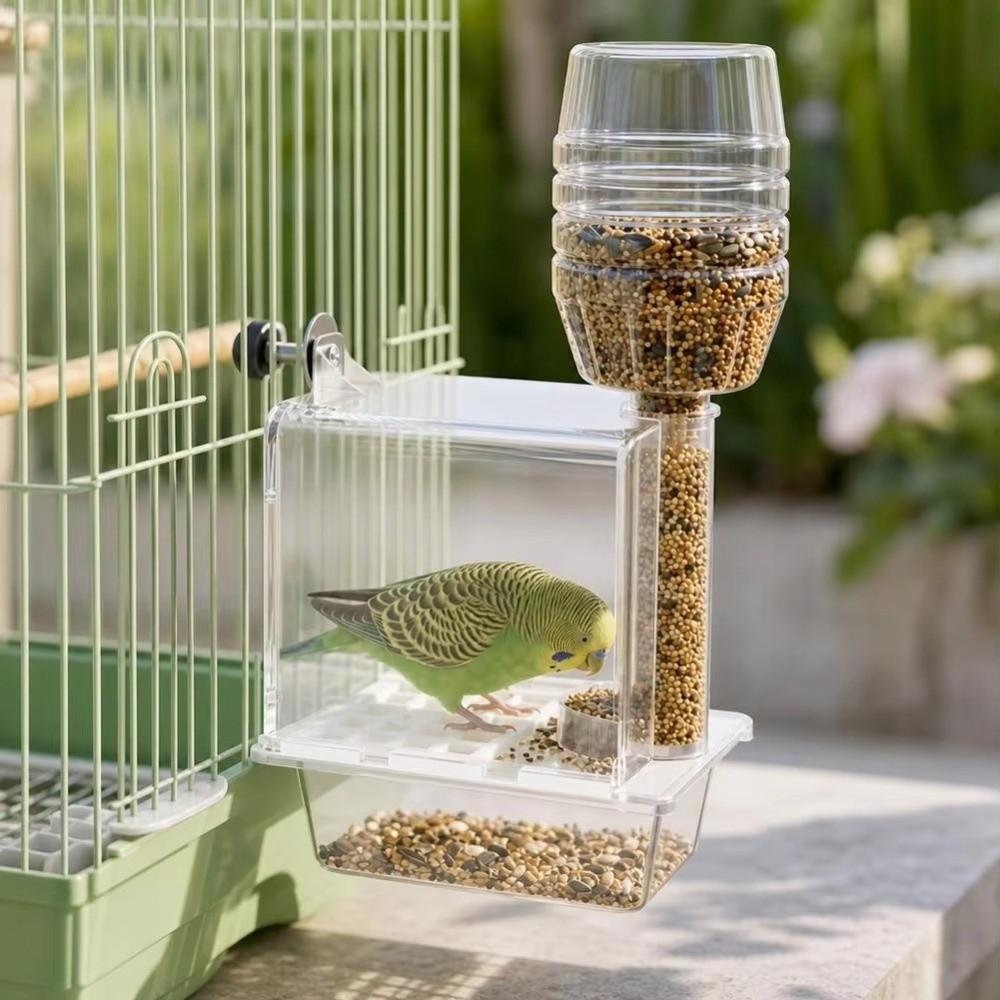 Splash Proof Hanging Parrot Feeder Anti-Spill Birds Food Container Pet Supplies