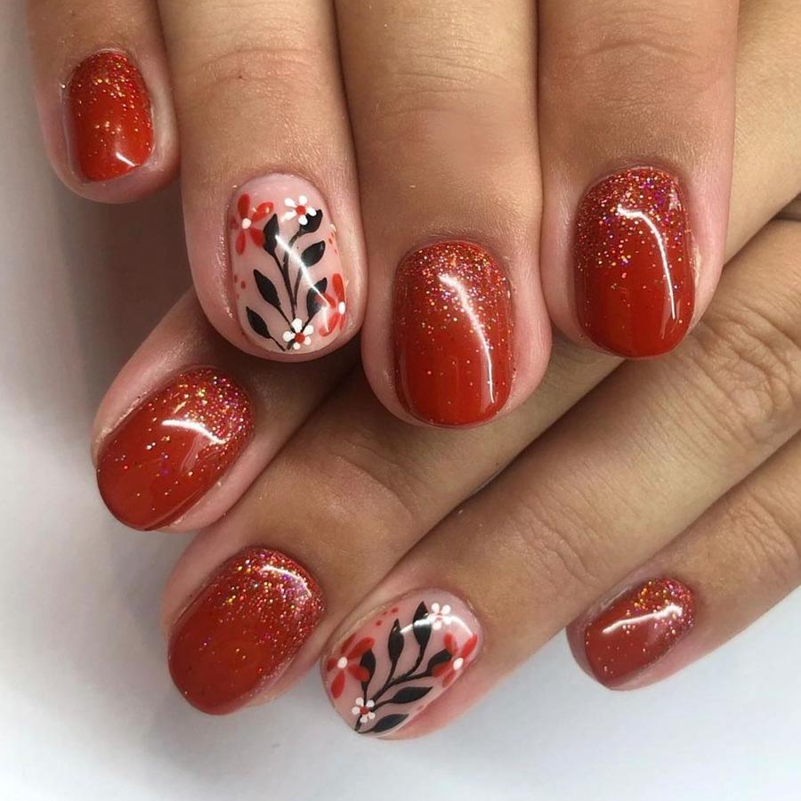 24Pcs Short French Tip False Nails Shimmer Ballet Nail Art Full Cover Sheer Press On Manicure Tips For Girls Daily Wear