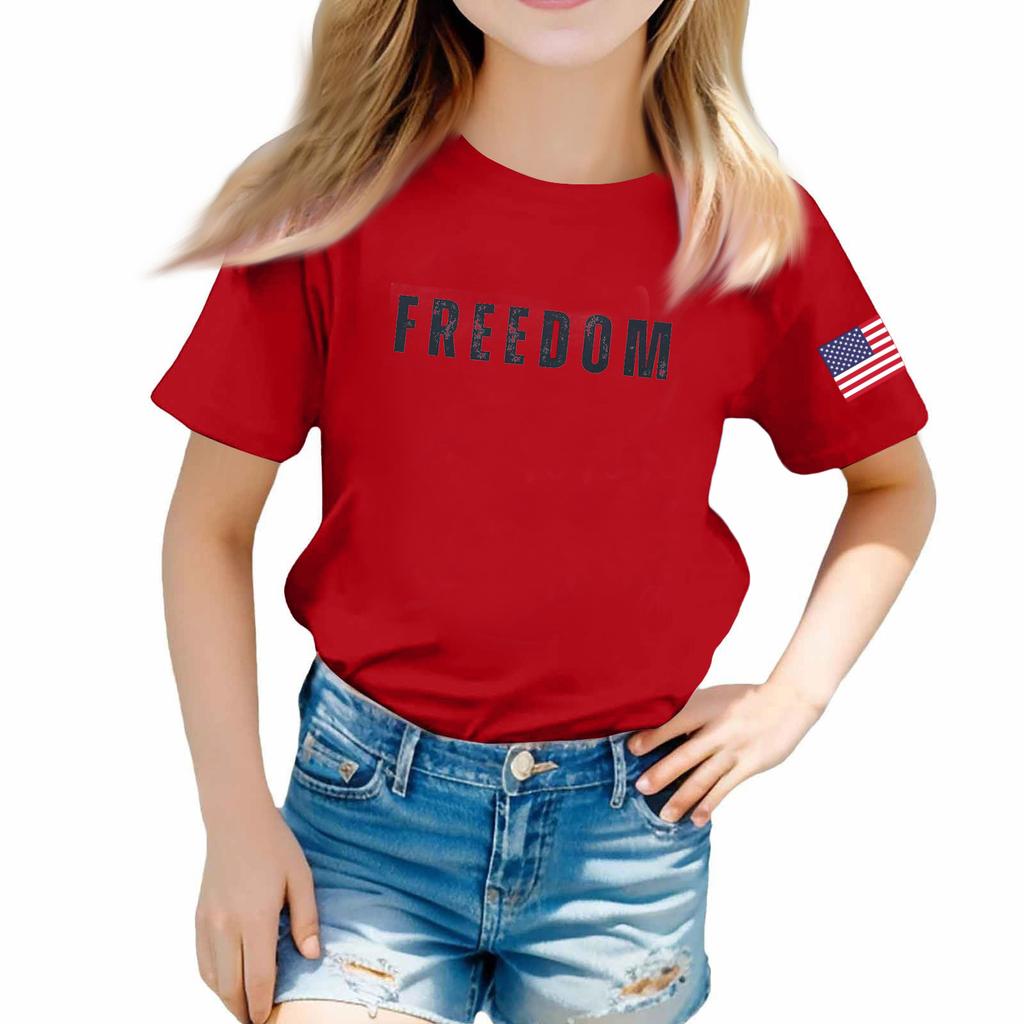 Toddler Girl Boy T-Shirts Kids Top Boys And Girls Printed Short Sleeved T-shirt 1-12Y Summ