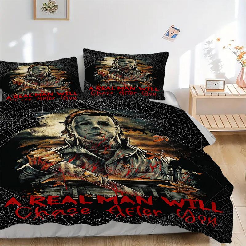 

A Real Man Will Chase After You Bedding Set Comforter Cover Gift for Bedroom,Includes 1 Cover and 2 Pillowcases, No InsertB495 135x200cm