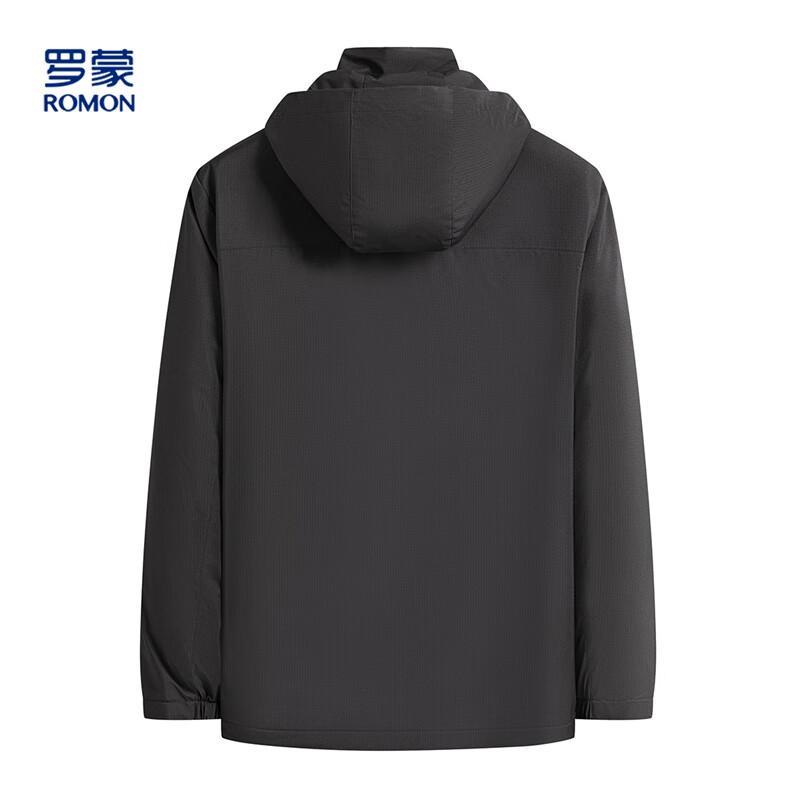 Romon Men's Detachable Hooded Fleece-lined Jacket