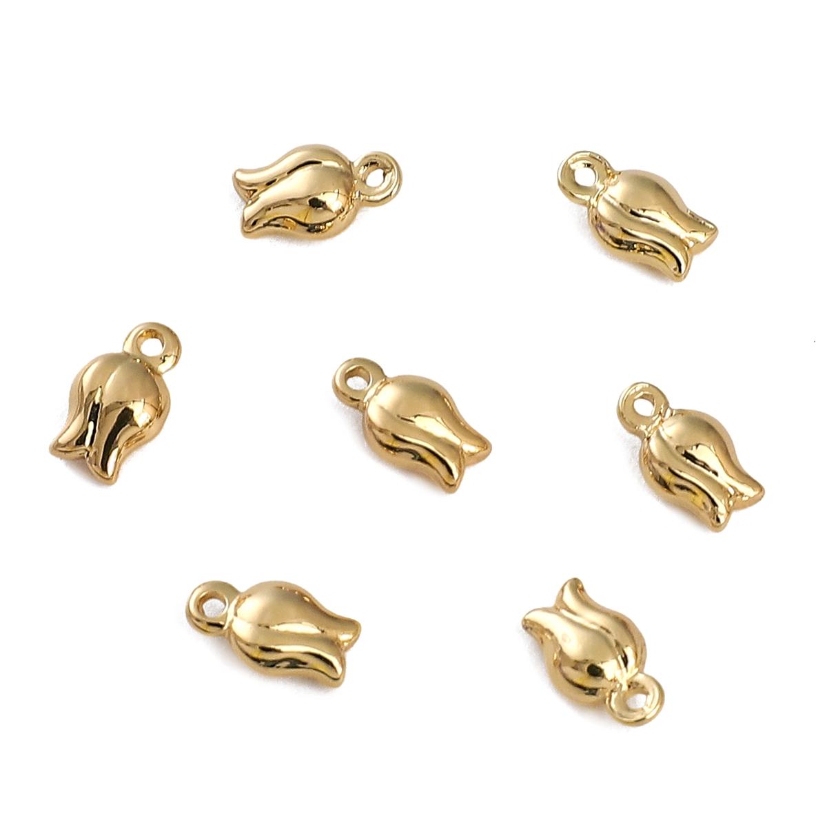 

5 шт медный подвесной изогнутый кулон в форме персикового сердца для изготовления ювелирных изделий своими руками, аксессуары для рукоделия 4x8mm