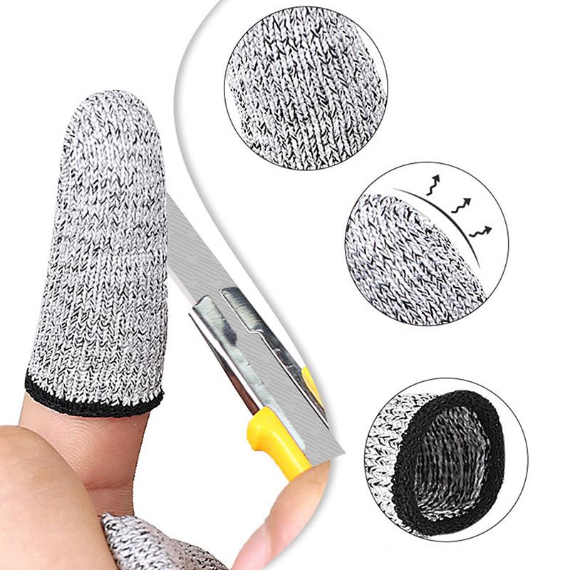 10 Stück schnittfeste Fingerlinge, Fingerhülsen-Schutz, wiederverwendbare Fingerabdeckungen