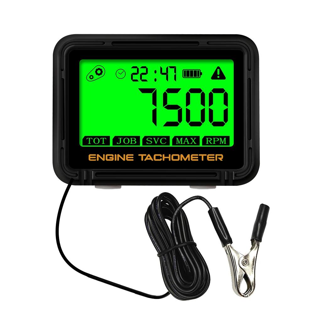 Motorcycle Digital Tachometers Hour Meter Clocks LCD Counter For ATV Snowmobile Boat Generator Instruments Accessories