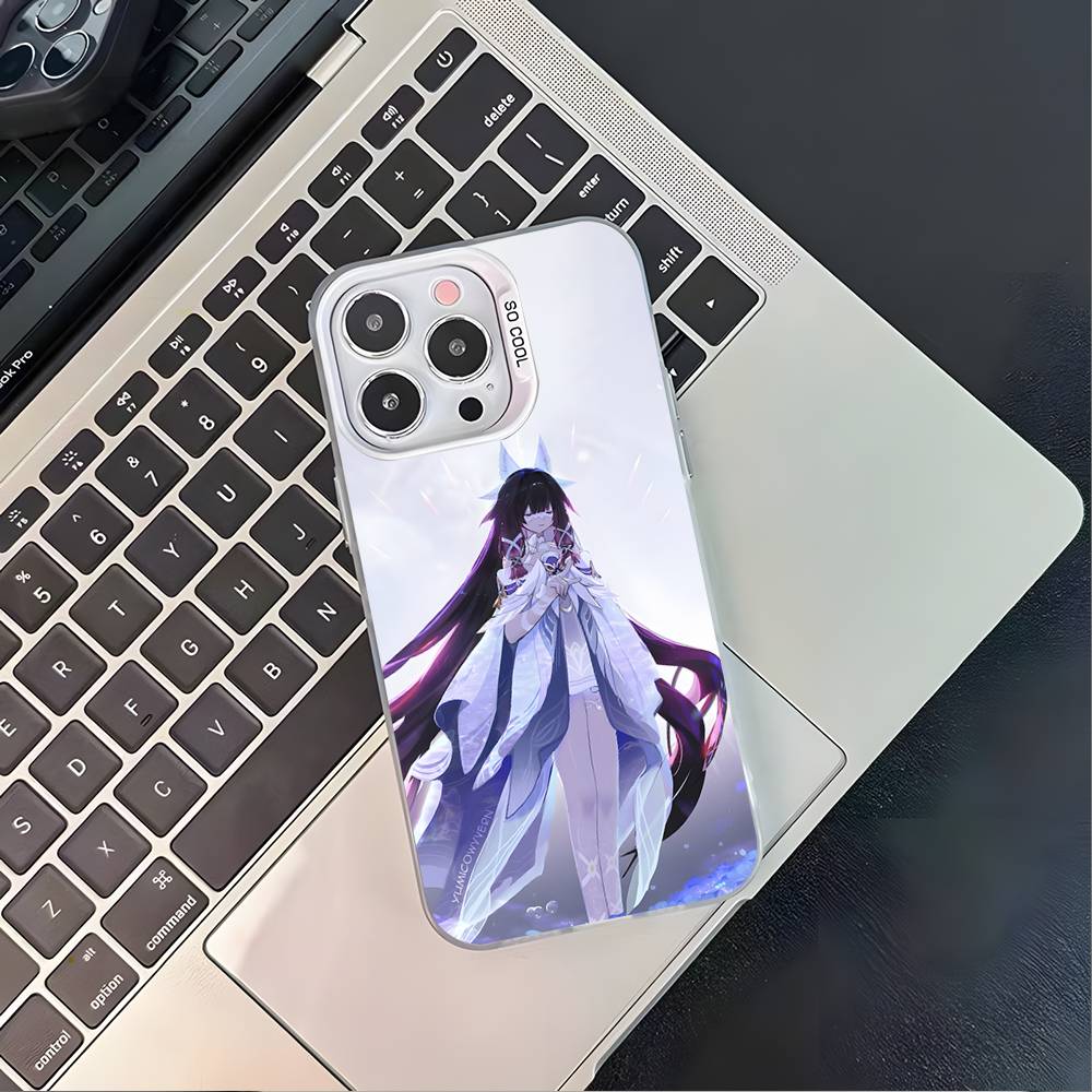 G-Genshin Impact Columbina Phone Case For iPhone 17,16,15,14,13,12,11,Pro,XS,Max,Plus,Mini,SE4,E White Matte Shockproof Cover