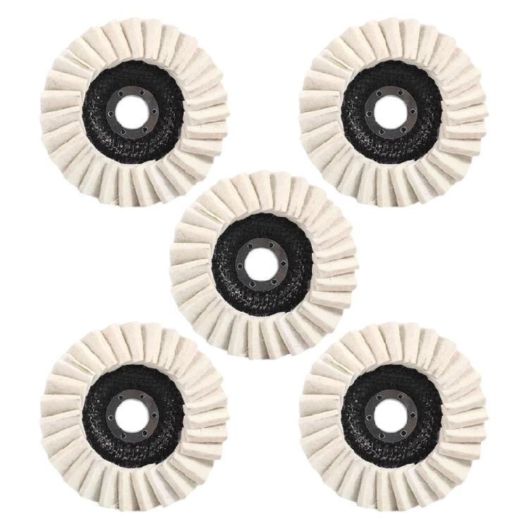 

Multipurpose Flanged Buffing Wheels 125MM Soft Wool Felt Surfaces Protection Easy to Use for Stainless Steel Copper 1