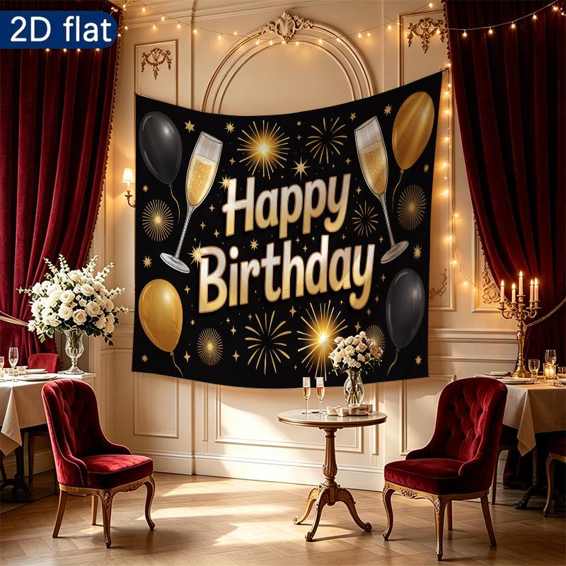 Party Backdrop Happy Birthday Birthday Photo Booth Background Front Door Decor
