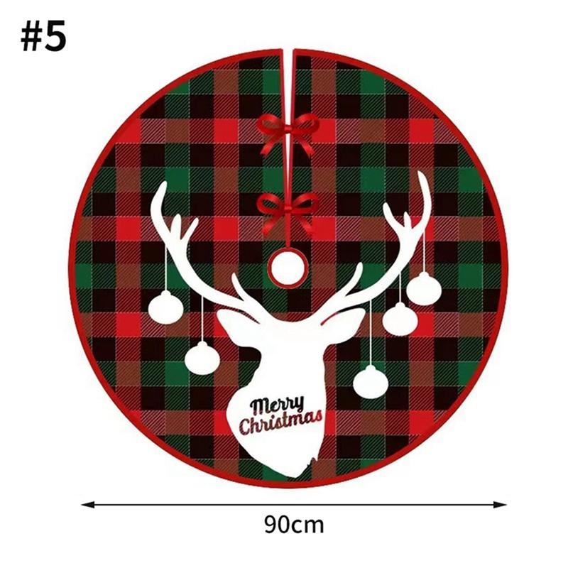 40-90cm Christmas Tree Skirt White Snowflake Xmas Tree Skirt Christmas Tree Decorative Base Carpet New Year Navidad Party Decor